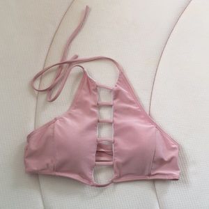Pink top bikini